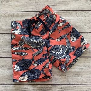 Janie & Jack Fish Design Swim Trunks Size 2T